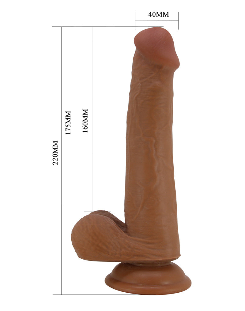 Pretty Love - Tallen - Sliding Skin Realistic Dildo - 22 cm - Brown-Erotiekvoordeel.nl