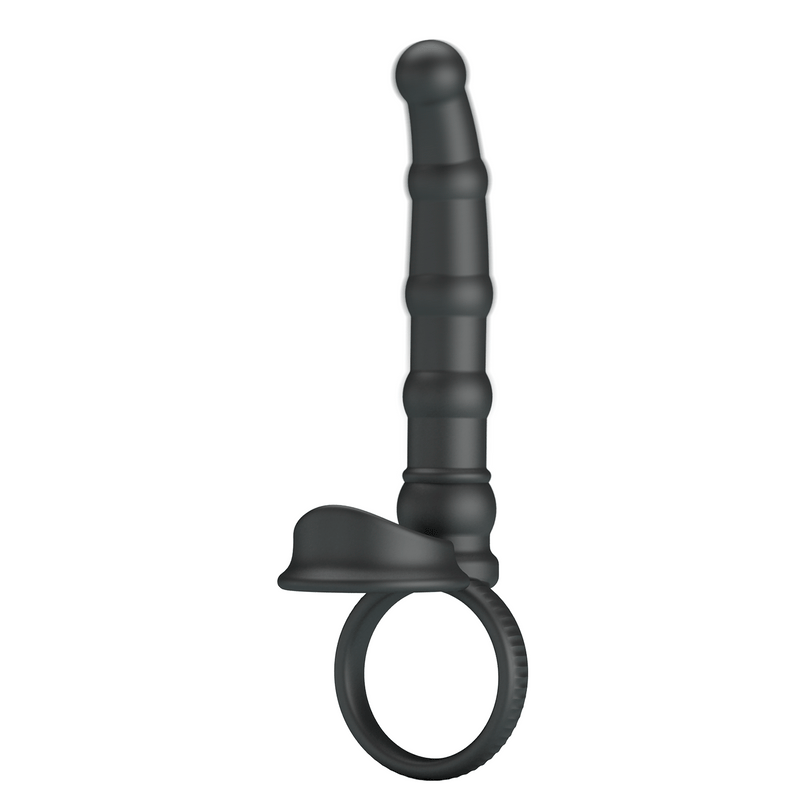 Pretty Love - Tatum - Vibratore anale con anello fallico - Nero-Erotiekvoordeel.nl
