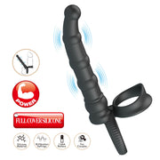 Pretty Love - Tatum - Vibratore anale con anello fallico - Nero-Erotiekvoordeel.nl