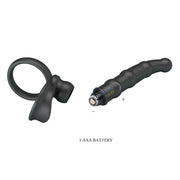 Pretty Love - Tatum - Vibratore anale con anello fallico - Nero-Erotiekvoordeel.nl