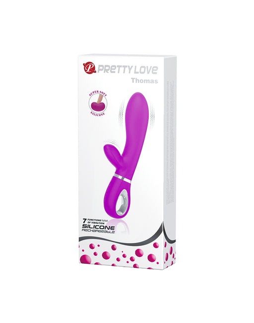 Pretty Love - Thomas - Vibratore Rabbit - Rosa intenso - Erotiekvoordeel.nl