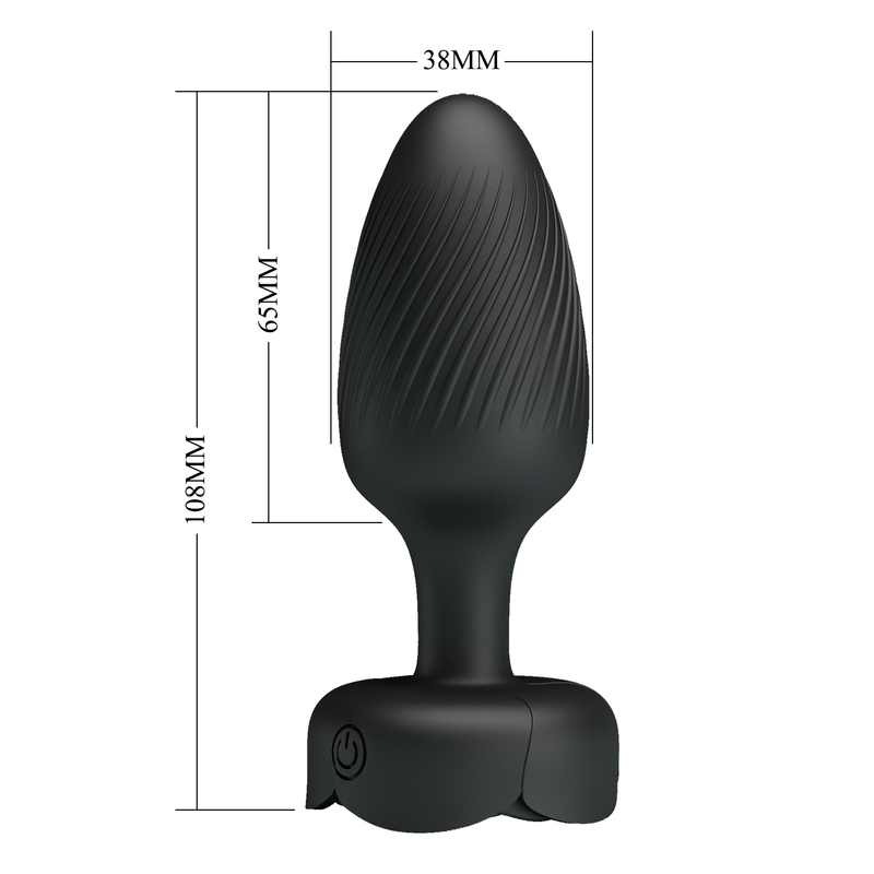 Pretty Love - Varian - Kleurveranderende lichtgevende vibrerende buttplug - Zwart-Erotiekvoordeel.nl