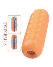 Pretty Love - Venus-X - Twin Balls - Mini Masturbator - Yellow-Erotiekvoordeel.nl