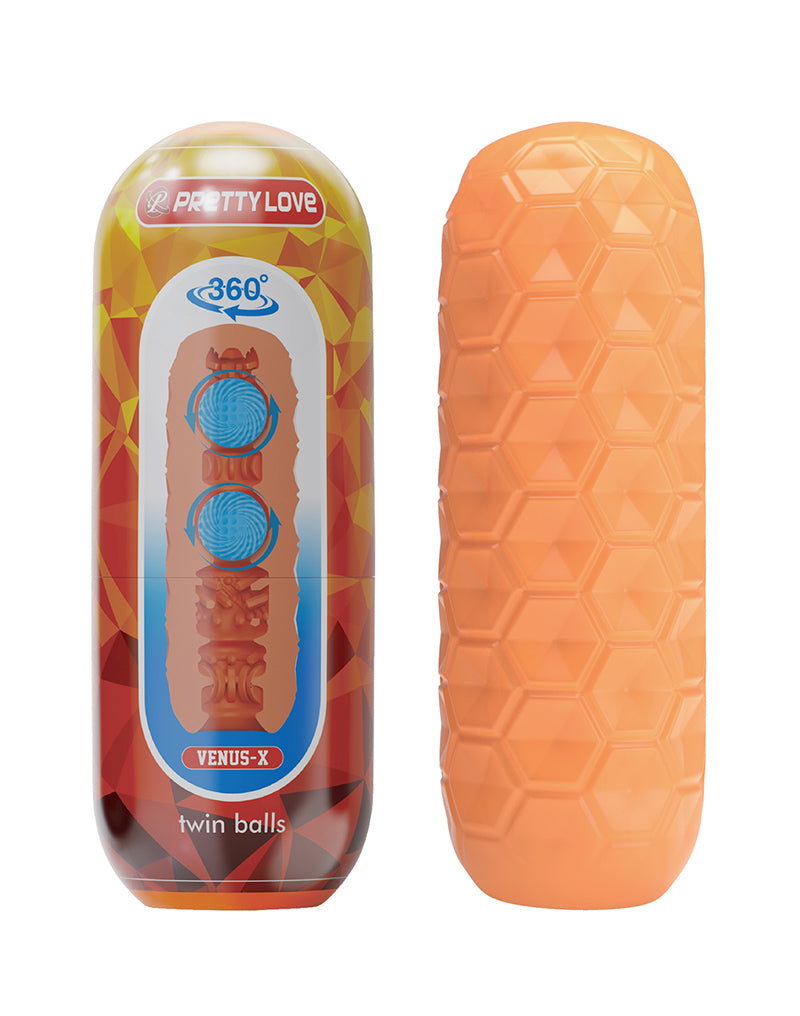 Pretty Love - Venus-X - Twin Balls - Mini Masturbator - Yellow-Erotiekvoordeel.nl