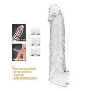 Pretty Love - Verlengende Penis Sleeve - 26 cm - Transparant-Erotiekvoordeel.nl
