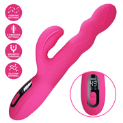 Pretty Love - Winters - Vibratore Rabbit con movimento ondulatorio e display LED - Rosa-Erotiekvoordeel.nl