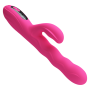 Pretty Love - Winters - Vibratore Rabbit con movimento ondulatorio e display LED - Rosa-Erotiekvoordeel.nl