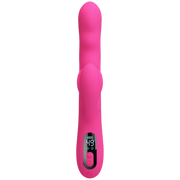 Pretty Love - Winters - Vibratore Rabbit con movimento ondulatorio e display LED - Rosa-Erotiekvoordeel.nl