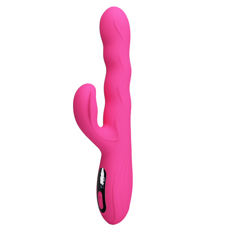 Pretty Love - Winters - Vibratore Rabbit con movimento ondulatorio e display LED - Rosa - Erotiekvoordeel.nl