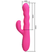 Pretty Love - Winters - Vibratore Rabbit con movimento ondulatorio e display LED - Rosa-Erotiekvoordeel.nl