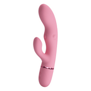 Pretty Love - Zach - Vibromasseur Rabbit avec fonction de pulsation à quatre vitesses - Rose-Erotiekvoordeel.nl