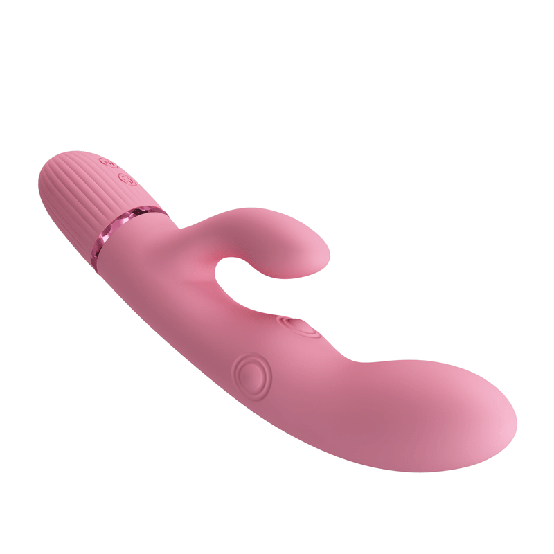 Pretty Love - Zach - Vibromasseur Rabbit avec fonction de pulsation à quatre vitesses - Rose-Erotiekvoordeel.nl