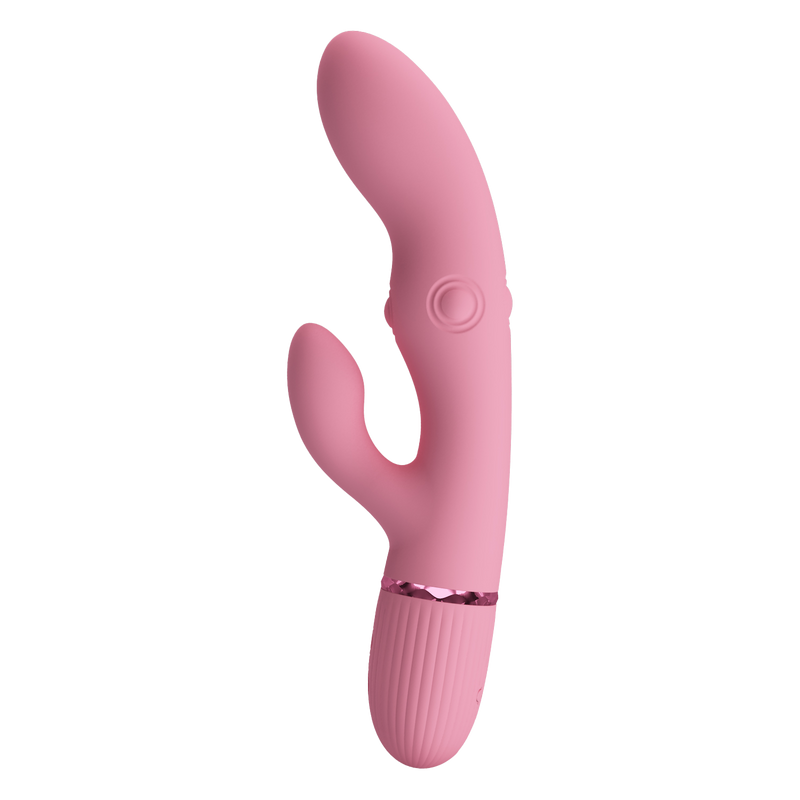 Pretty Love - Zach - Vibromasseur Rabbit avec fonction de pulsation à quatre vitesses - Rose-Erotiekvoordeel.nl