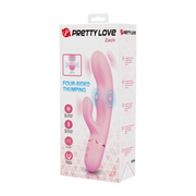 Pretty Love - Zach - Vibromasseur Rabbit avec fonction de pulsation à quatre vitesses - Rose-Erotiekvoordeel.nl