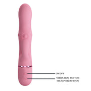 Pretty Love - Zach - Vibromasseur Rabbit avec fonction de pulsation à quatre vitesses - Rose-Erotiekvoordeel.nl