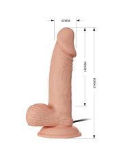 Pretty Love - Zebulon - Realistische Vibrerende Dildo - Lichte Huidskleur - Met afstandsbediening-Erotiekvoordeel.nl