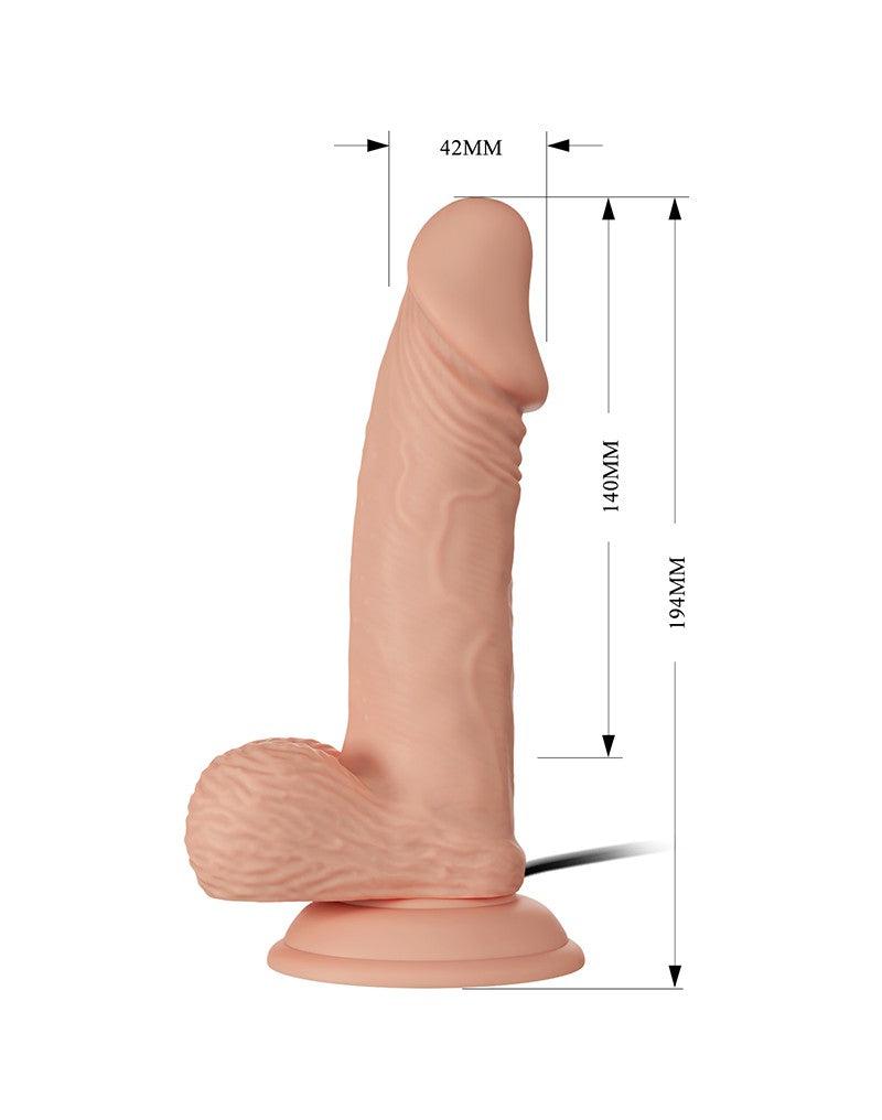 Pretty Love - Zebulon - Realistische Vibrerende Dildo - Lichte Huidskleur - Met afstandsbediening-Erotiekvoordeel.nl