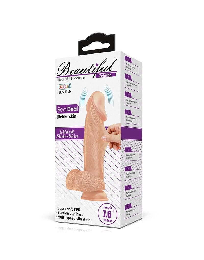 Pretty Love - Zebulon - Realistische Vibrerende Dildo - Lichte Huidskleur - Met afstandsbediening-Erotiekvoordeel.nl