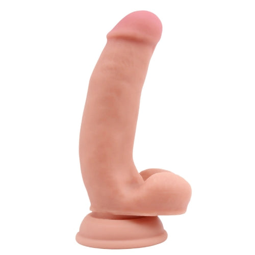 Pure Naturally - Pornographer - Flüssigsilikon-Dildo - 17,6 x 4 cm - Helle Hautfarbe - Erotiekvoordeel.nl