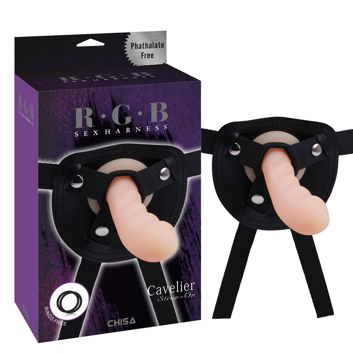 RGB - Cavelier Strap-On - Met Anale Dildo - Lichte Huidskleur-Erotiekvoordeel.nl