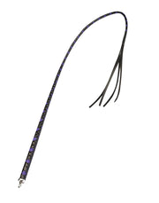 RISE - BDSM Zweep - Feather Hard Single Tail - Zwart/Blauw-Erotiekvoordeel.nl