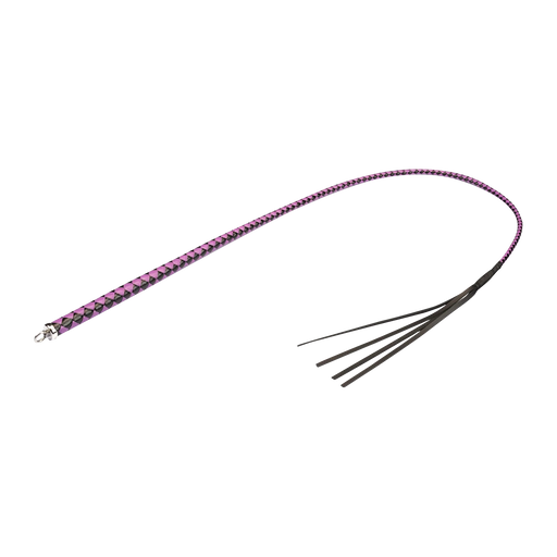 RISE - Látigo BDSM - Feather Hard Single Tail - Negro/Morado-Erotiekvoordeel.nl