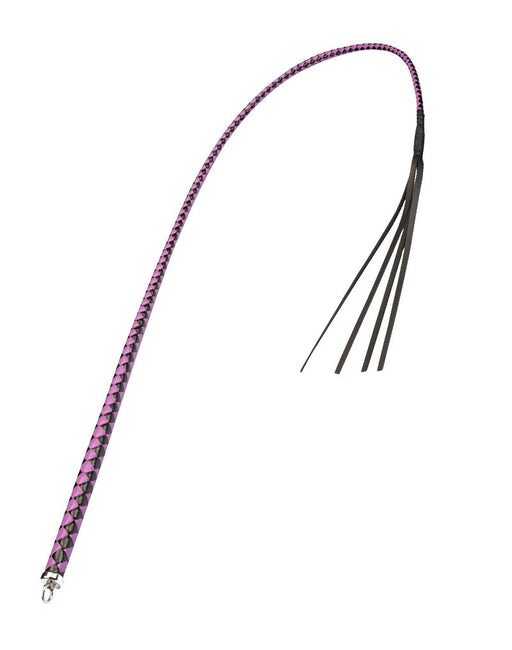 RISE - Látigo BDSM - Feather Hard Single Tail - Negro/Morado-Erotiekvoordeel.nl