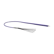 RISE - BDSM Zweep - Feather Soft Single Tail - Blauw/Zwart-Erotiekvoordeel.nl