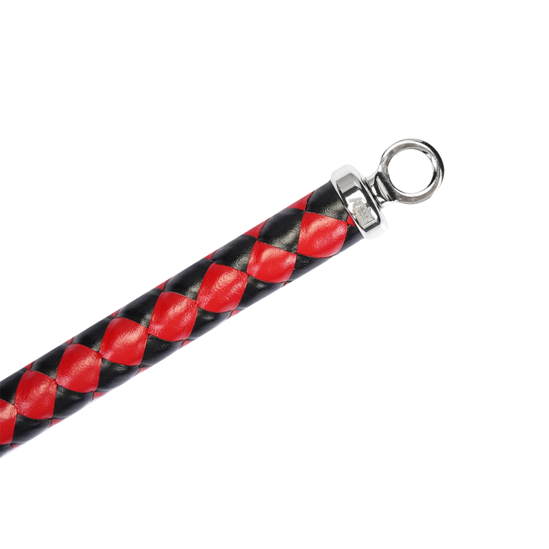 RISE - BDSM Zweep - Feather Soft Single Tail - Rood/Zwart-Erotiekvoordeel.nl