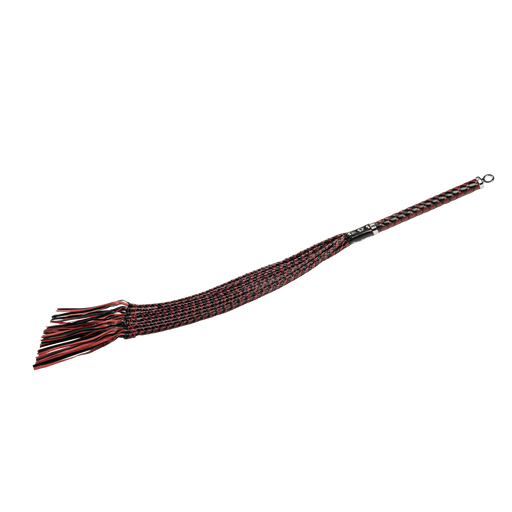RISE - Cat O' Nine BDSM Whip - Heavy - Black/Wine Red-Erotiekvoordeel.nl