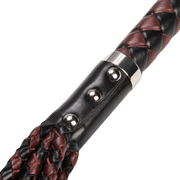 RISE - Cat O' Nine BDSM Whip - Heavy - Black/Wine Red-Erotiekvoordeel.nl