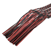 RISE - Cat O' Nine BDSM Whip - Heavy - Black/Wine Red-Erotiekvoordeel.nl