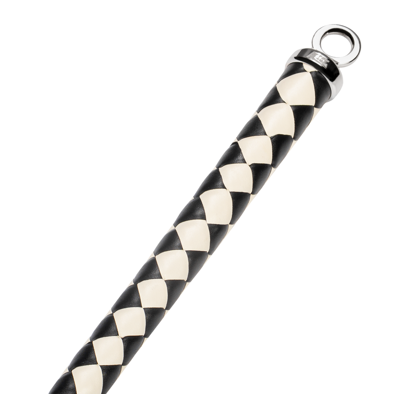RISE - Japanse Bull Whip - 120 cm - Zwart/Wit-Erotiekvoordeel.nl