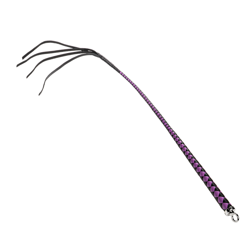 RISE - Japanse Bull Whip - 90 cm - Zwart/Paars-Erotiekvoordeel.nl