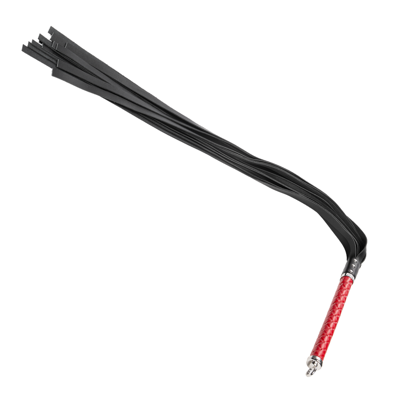 RISE - Lange Flogger met Zachte Strengen - Rood-Erotiekvoordeel.nl