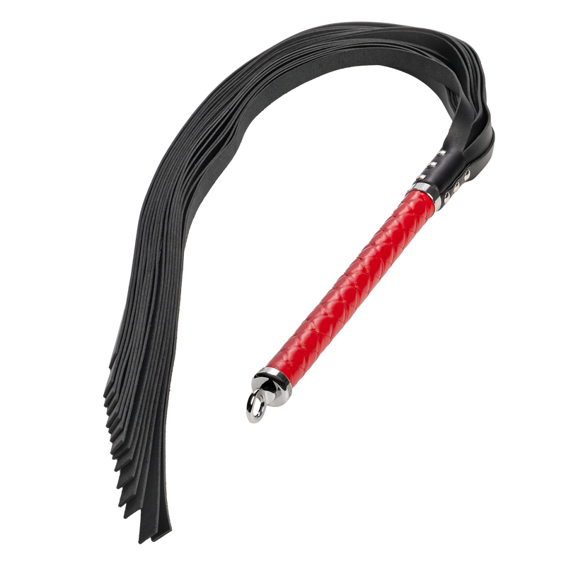RISE - Lange Flogger met Zachte Strengen - Rood-Erotiekvoordeel.nl