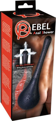 Rebel - Silikon-Intimdusche mit raffiniertem und geschmeidigem Aufsatz mit Reservoir - Schwarz-Erotiekvoordeel.nl