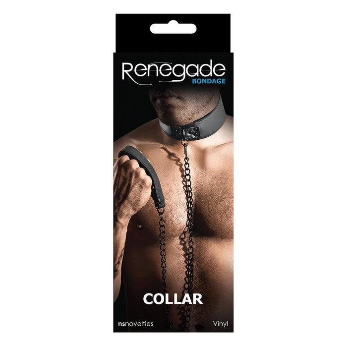 Pipedream - Renegade Bondage - Collar - PVC - Zwart-Erotiekvoordeel.nl