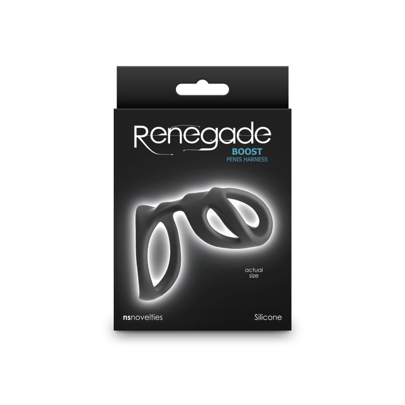 Renegade - Boost Penis Harness - Black-Erotiekvoordeel.nl