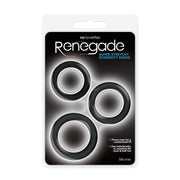 Renegade - Diversity Rings - Set de anillos elásticos para el pene - Negro-Erotiekvoordeel.nl