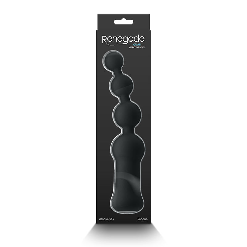 Renegade - Quad Perline vibranti in silicone - Nero-Erotiekvoordeel.nl