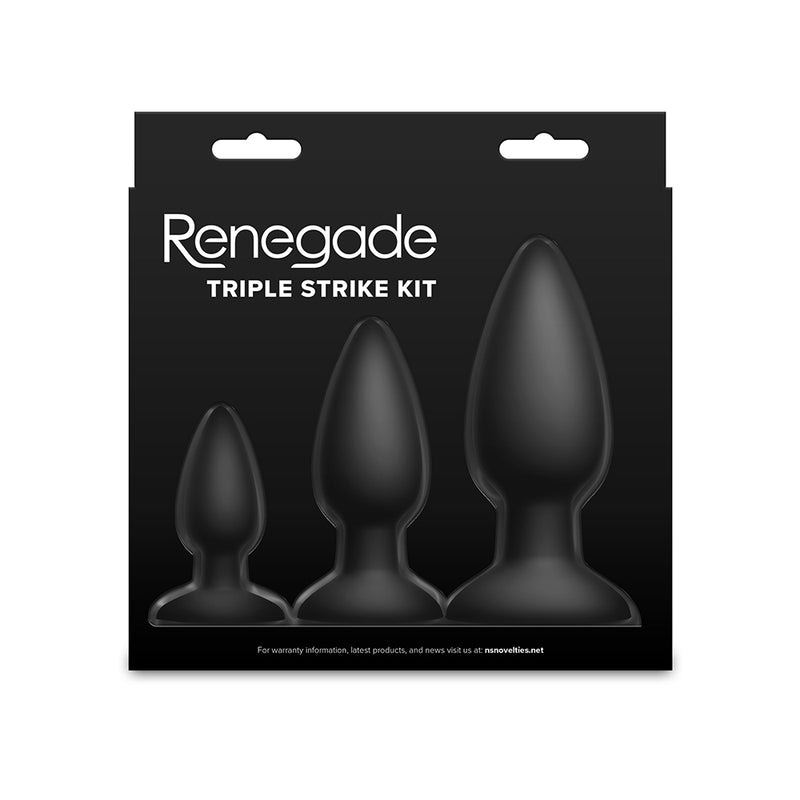 Renegade - Triple Strike - Butt Plug Set - Black-Erotiekvoordeel.nl