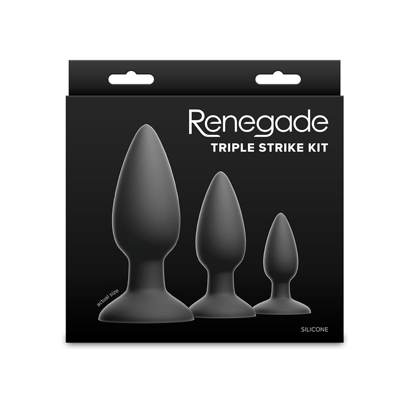 Renegade - Triple Strike - Butt Plug Set - Black-Erotiekvoordeel.nl