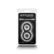 Renegade - Twofold - Doppelter Silikon-Cockring - Schwarz-Erotiekvoordeel.nl