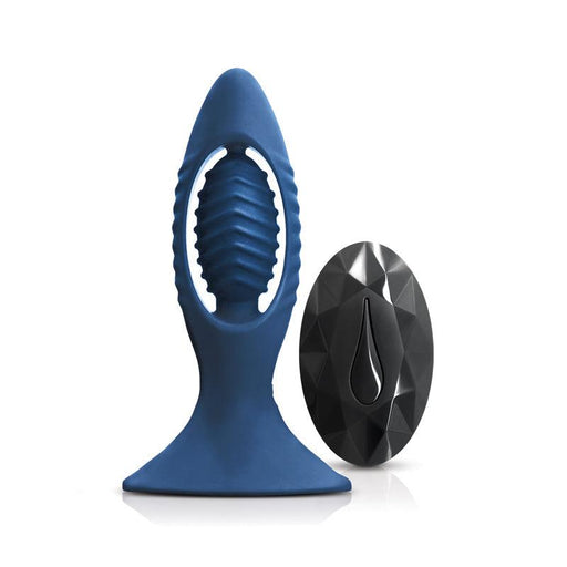 Renegade - V2 - Vibrierender Buttplug - Blau - Erotiekvoordeel.nl
