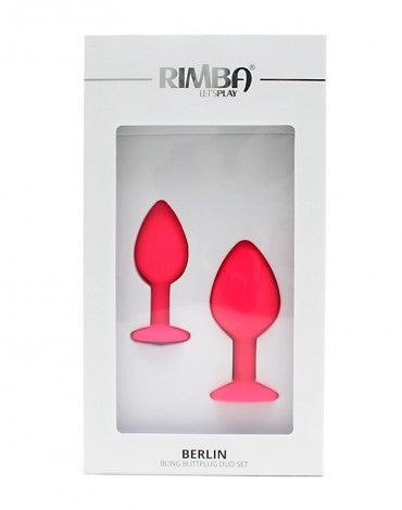 Rimba - Berlin - Bling Buttplug - Set Met 2 Buttplugs Met Kristal - Roze-Erotiekvoordeel.nl