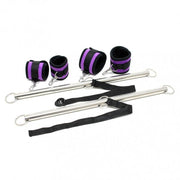 Rimba - Dubbele Spreader Bar Met Zachte Boeien - Paars/Zwart-Erotiekvoordeel.nl