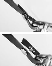 Rimba Bondage Play - Kuisheidsgordel - Leren Kuisheid Slip Met Metalen Kuisheidskooi - One Size-Erotiekvoordeel.nl