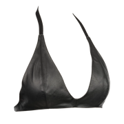 Rimba Bondage Play - Leather Bra Top with Back Clip Closure - Black-Erotiekvoordeel.nl