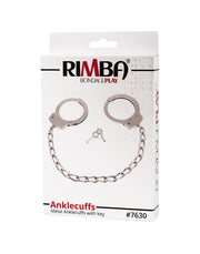 Rimba Bondage Play - Metalen Politie Voetboeien Met Ketting - Heavy Duty Cuffs - Stalen Voetboeien-Erotiekvoordeel.nl